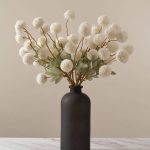 Faux Kiku Flower - White (10 Stems)