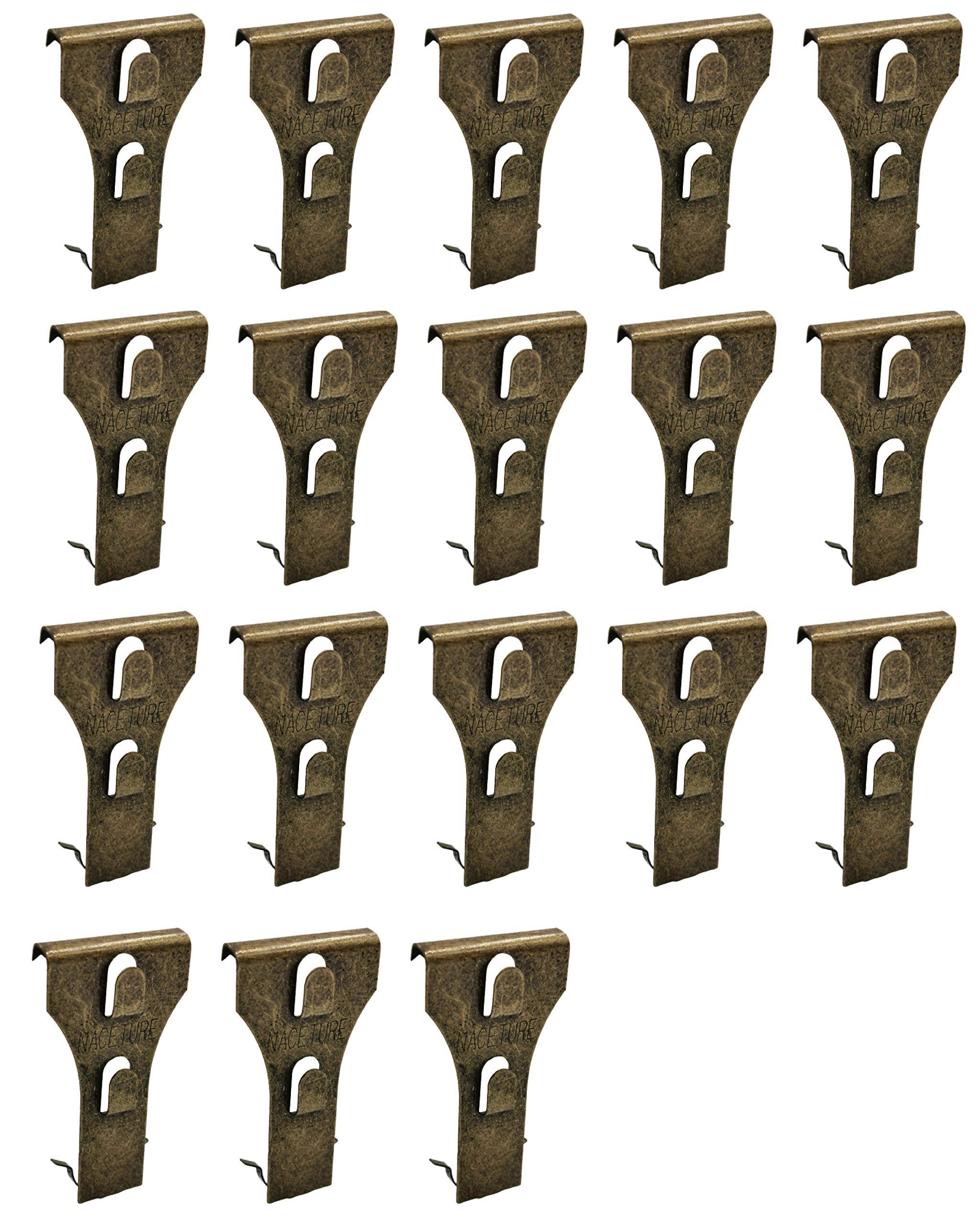 f7df1fb8d94ff0337a54073a2963ca8e7970e254d51fc1f3d57ae5638d16bcd1.jpg NACETURE Brick Hook Clips (18 Pack) Outdoor Brick Hangers Wall Clips for Hanging - Mounting to Brick Without Drilling, Need More - Image 1