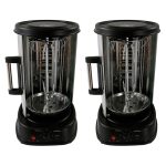 NutriChef PKRTVG34 Kitchen Countertop Rotisserie Toaster Oven Cooker (2 Pack)