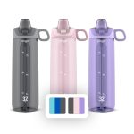 Pogo 32oz Tritan Water Bottles, 3-Pack (Lilac, Pink Satin, Gray)