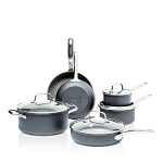 GreenPan Chatham Ceramic Non Stick Cookware Set, Gray - 10 piece