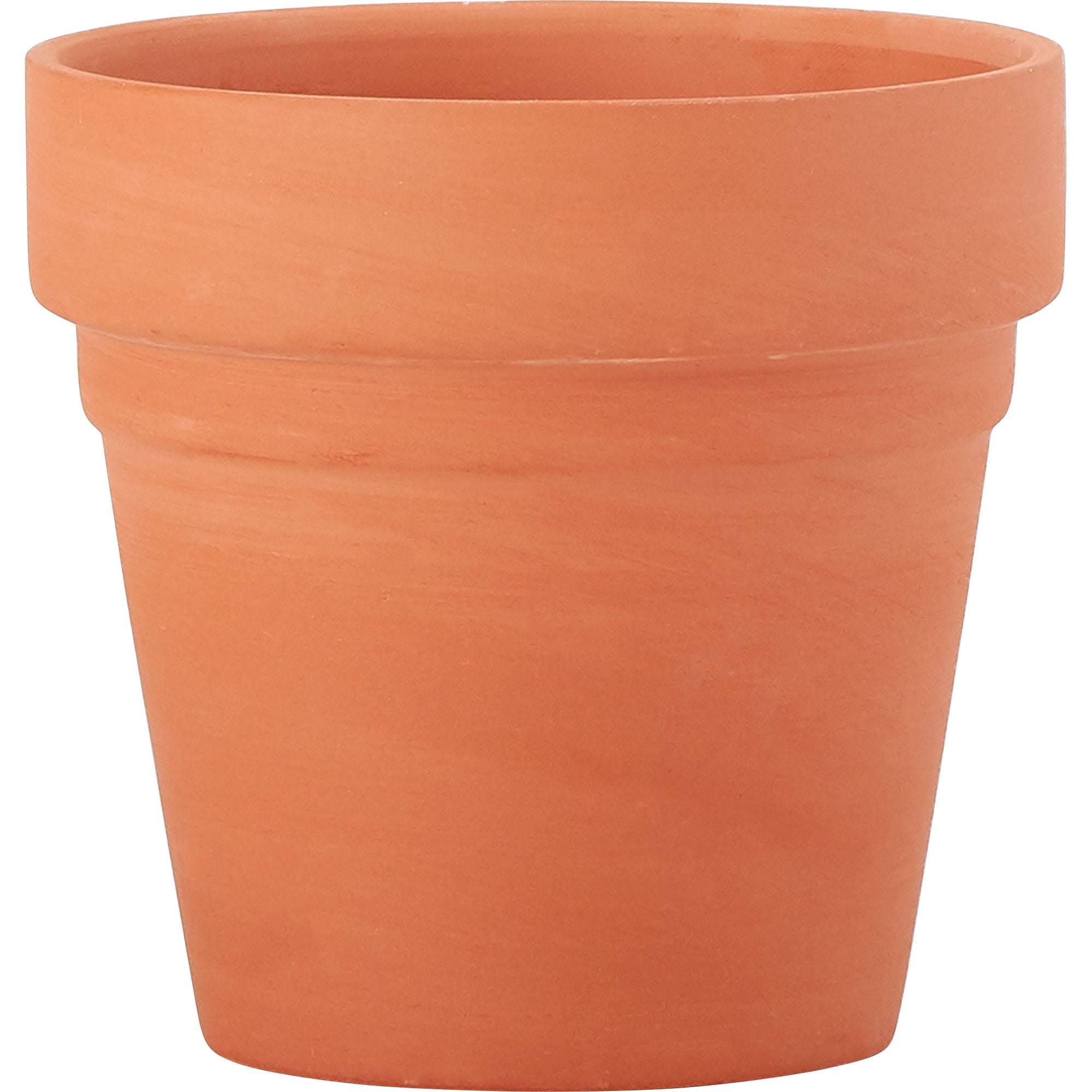f81e29abab3d224fdc6750e72f45d16571c5042b819d0af729926aa2dd8e186e.jpg Plaid Medium Terra Cotta Flower Pot, 1 Each, Brown - Image 1