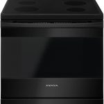 Amana AER6303MFB 30-Inch Electric Range with Extra-Large Oven Window - Black