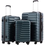 COOLIFE Expandable Suitcase PC ABS TSA Luggage 3 Piece Set