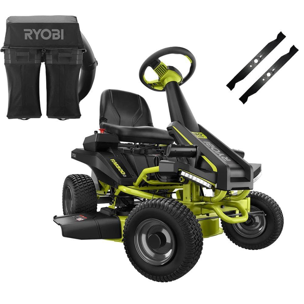 f8a476049aa2313a5dd82c555d948fa6de702b17a3271cd08350e77874948753.jpg Ryobi 30 in. 50 Ah Battery Electric Rear Engine Riding Mower - Image 1