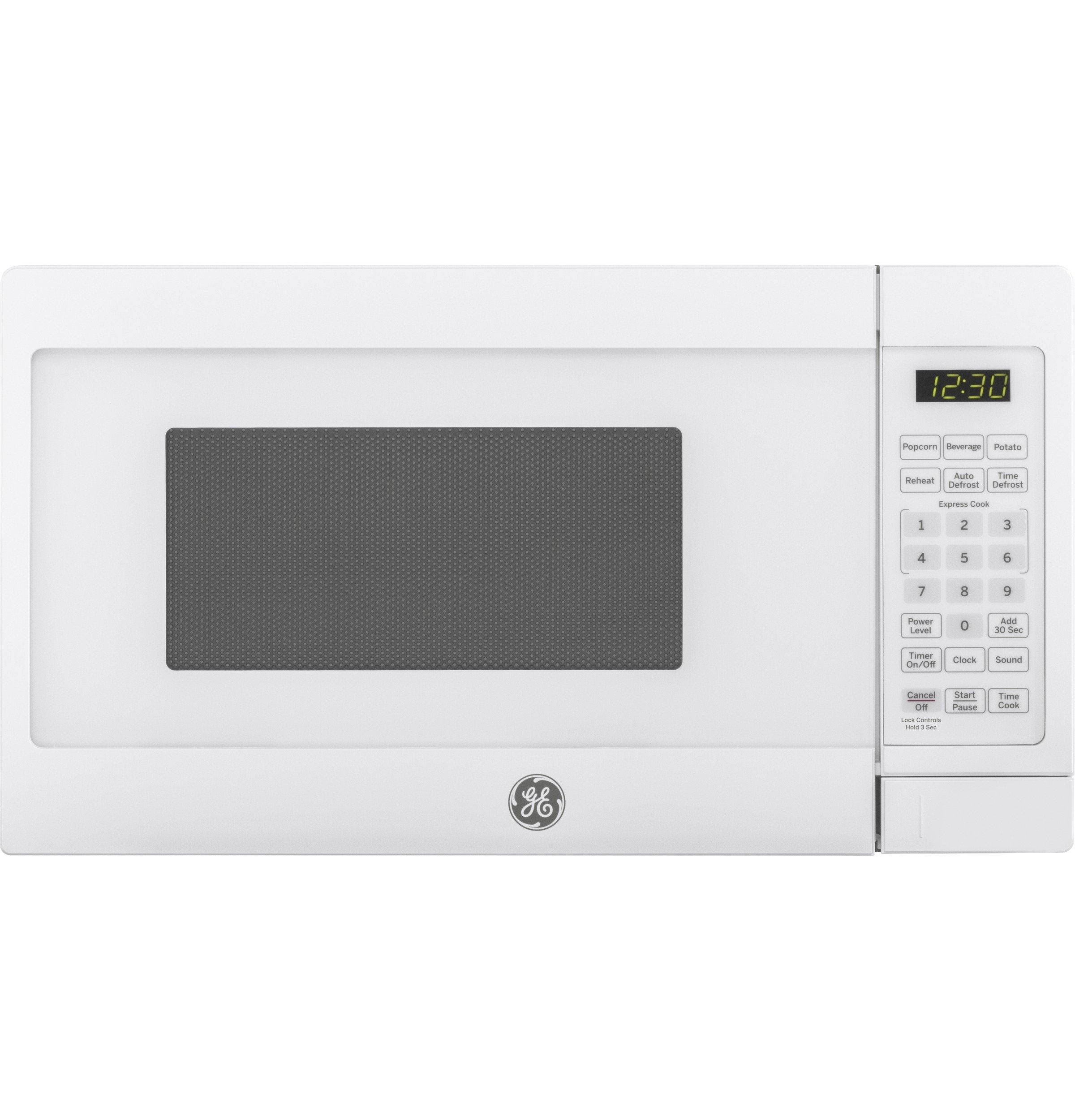 f8a6860b7d85475d30f945b4e6ca2246793d4be34e850ba551070da50ad387ee.jpg GE White 0.7 Cu. ft. Capacity Countertop Microwave - Image 1