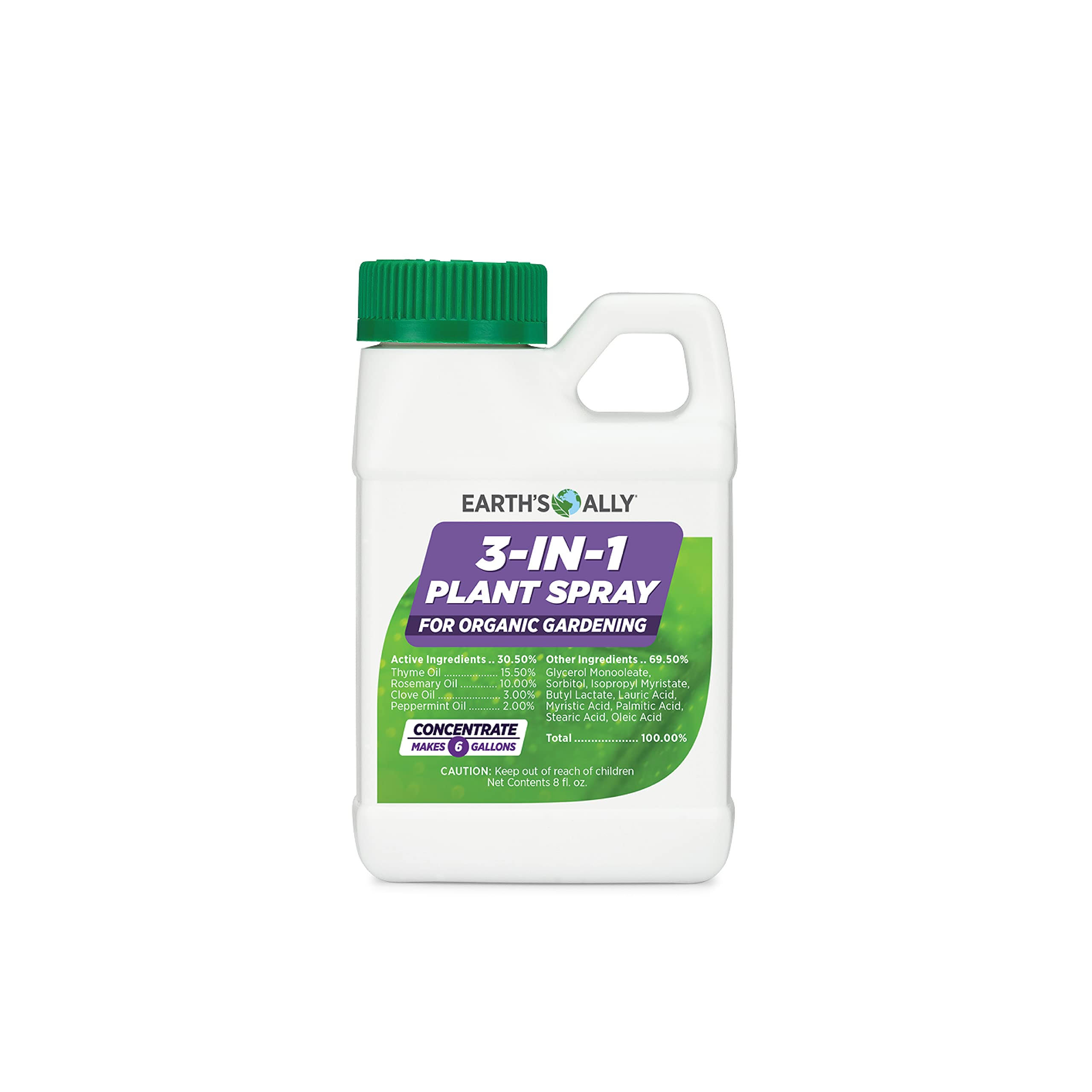 f8bf7036284593642dca67b2c6571fda1a961c364a5c809706cf281479ca0206.jpg Earth's Ally 3-in-1 Plant Spray Concentrate | Insecticide, Fungicide & Spider Mite Control, Use on Indoor and Outdoor Plants, Gardens & Trees - Insect - Image 1