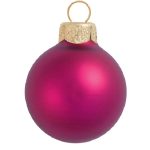 Whitehurst 8ct Raspberry Pink Matte Glass Ball Christmas Ornaments 3.25 inch (80mm)