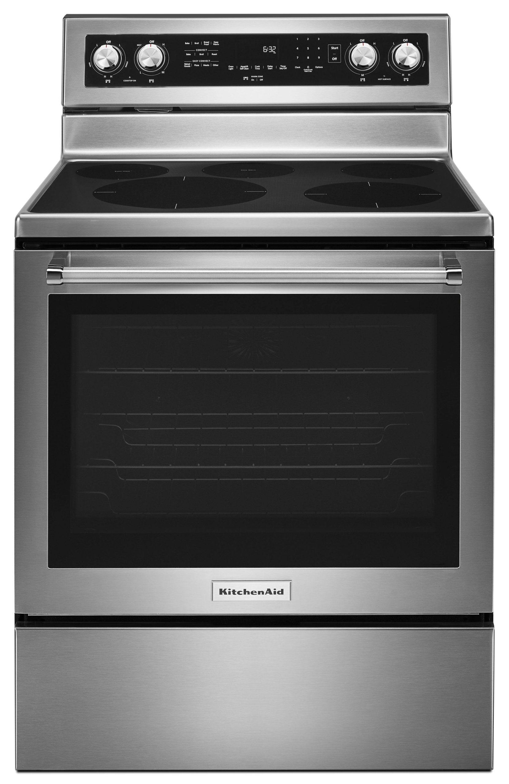 f8f98a6479f5324d1e096212e41b034638720685ae56f6c33b2291e55f62f8b7.jpg KitchenAid 30 in. Stainless Steel Electric Convection Range - Image 1