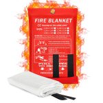 2024 Emergency Fire Blanket, Fire Extinguisher Blanket, Fire Suppression Blanket, Flame Retardant Blanket Fire Safety Blanket for Home, Kitchen,