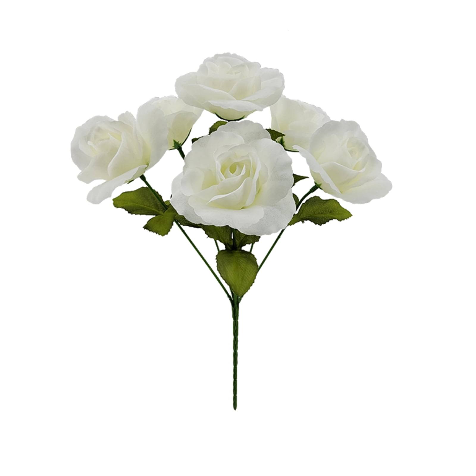 f916755493b8816dda6741a71520370997b18d8f673c10bee624479bb598126b.jpg Mainstays Sweet Rose Artificial Flower Pick - White - Image 1