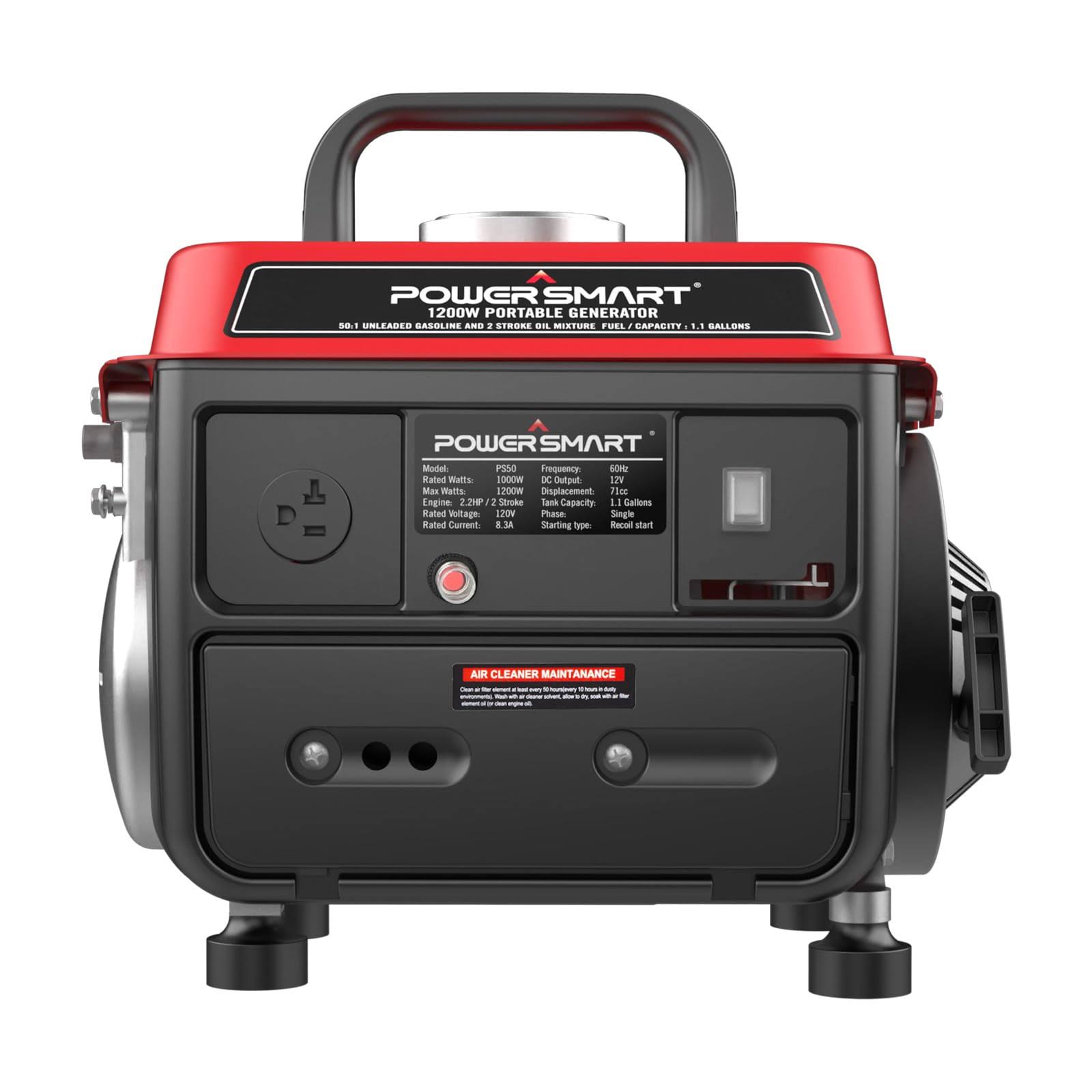f92ad7a27269ff8cf5b3dfad87a750bdd0ab28602ac87cd57037b14d838211d9.jpg Powersmart 1200 Watts GAS Powered Portable Generator - Image 1