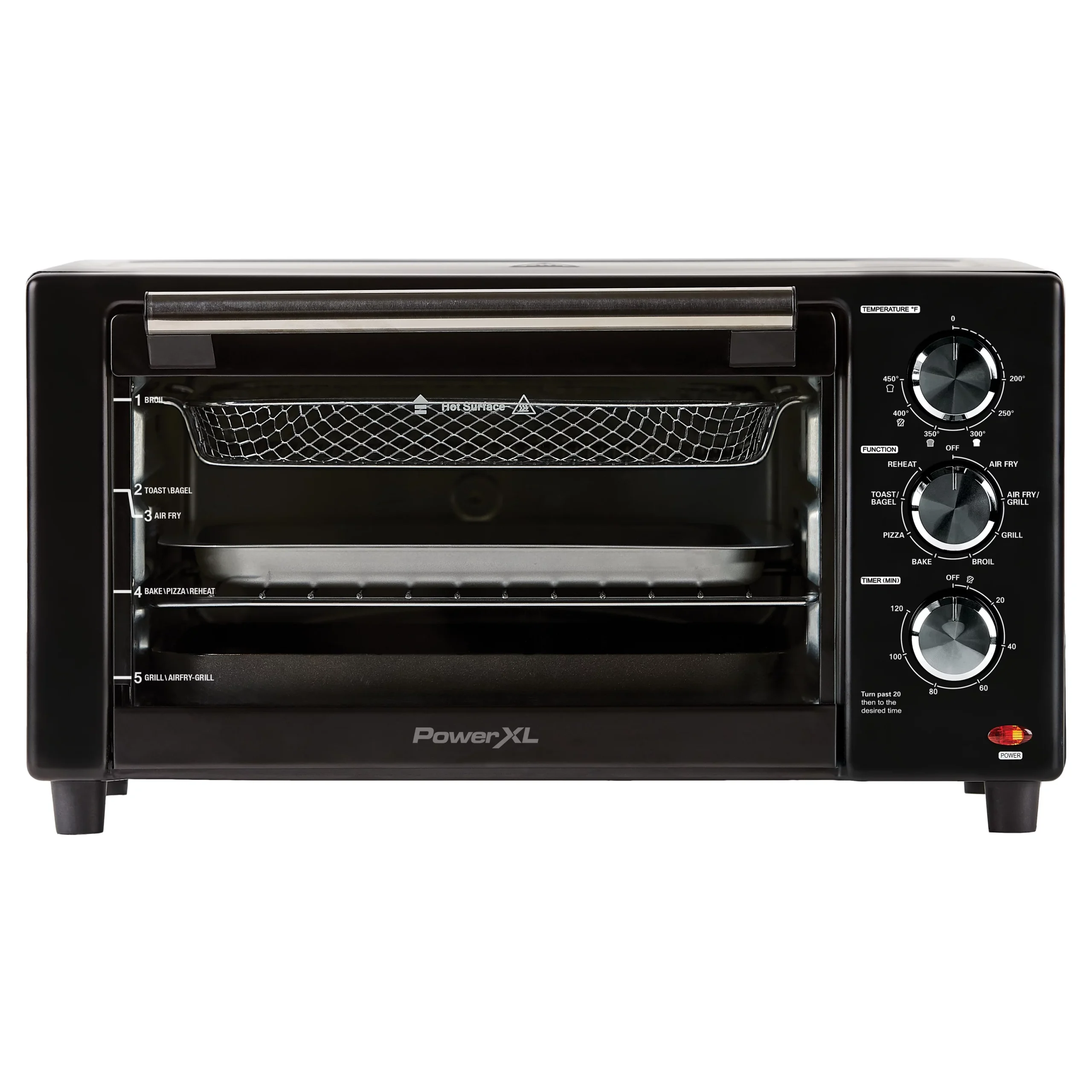 f92d937cd5113c561081b86e5aeba6108b8ca7f68a268240ac294a14c859c7a8.webp PowerXL Air Fryer Grill Plus. Toaster Oven. Black. 1500 Watts - MadeInUSA - Image 1