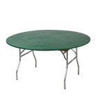 Kwik-Covers 60" Round Fitted Plastic Table Covers, 5 Pack (Hunter Green)