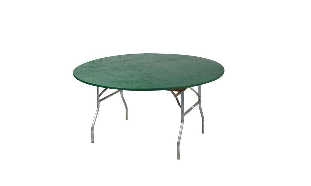 f93e181031142b9b0c3b35c5f557b9d6a7e0606a1e22234274e0e7c7ae78d4c0.jpg Kwik-Covers 60" Round Fitted Plastic Table Covers, 5 Pack (Hunter Green) - Image 1