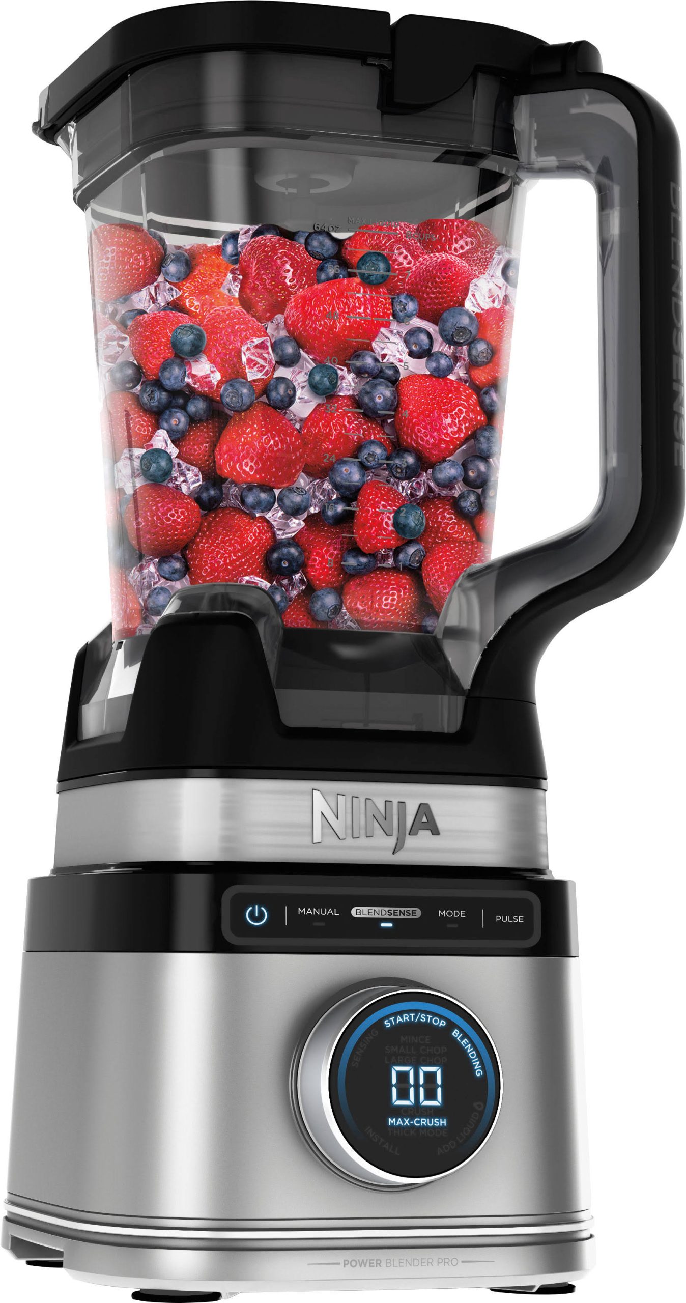f94ba0f059fd5a655d7c01b66bae2883dd7884cce805c2785646144a6cb83e37.jpg Ninja Detect Power Blender Pro with BlendSense Technology, Silver - Image 1