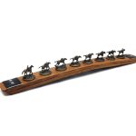 Barrel-art Bourbon Stopper holder/Whiskey Cork display/Fits Blanton's stoppers/with Metal (Natural)