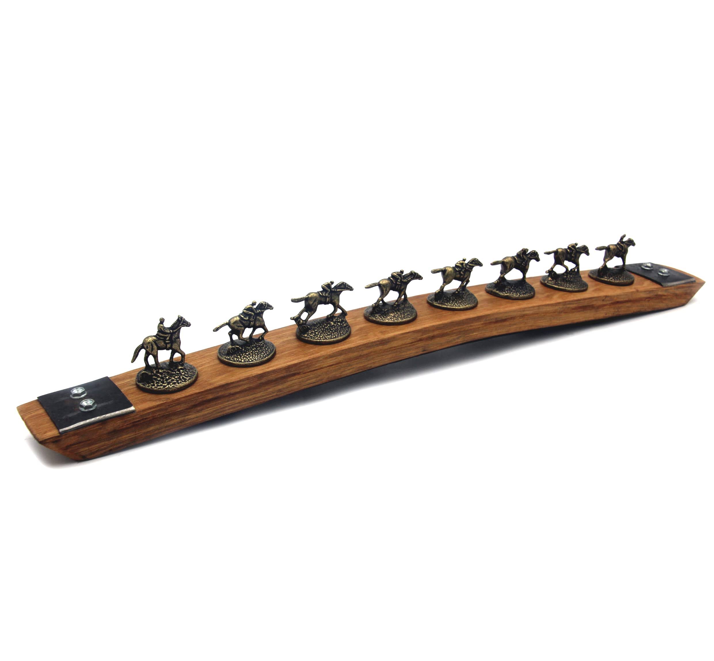 f9615072e2df36c2c3880f9e04bb1fa5bc9e8baac92042d69cc47ba87657f6fd.jpg Barrel-art Bourbon Stopper holder/Whiskey Cork display/Fits Blanton's stoppers/with Metal (Natural) - Image 1