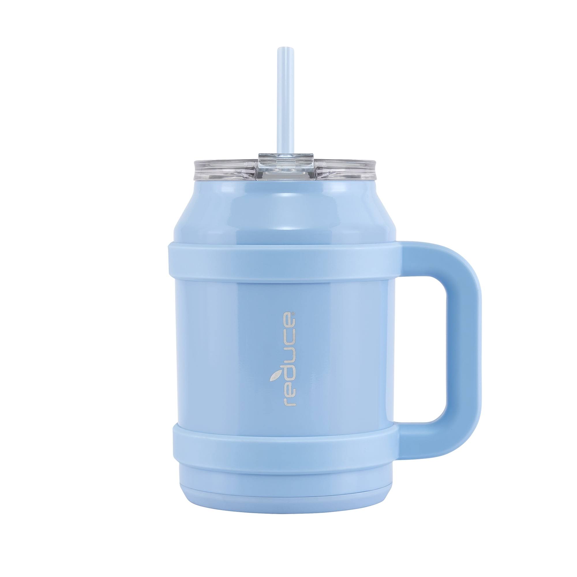 f96aee8b60053b47200ad3ed045ce63a92f1d24d15f96a99ee1ebaf94e82d772.jpg Reduce Vacuum Insulated Stainless Steel Cold1 Desk Tumbler with Handle, Lid and Straw, Peony, 50 oz. - Image 1