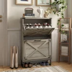 Maupvit 24 W Farmhouse Shoe Cabinet Storage for Entryway
