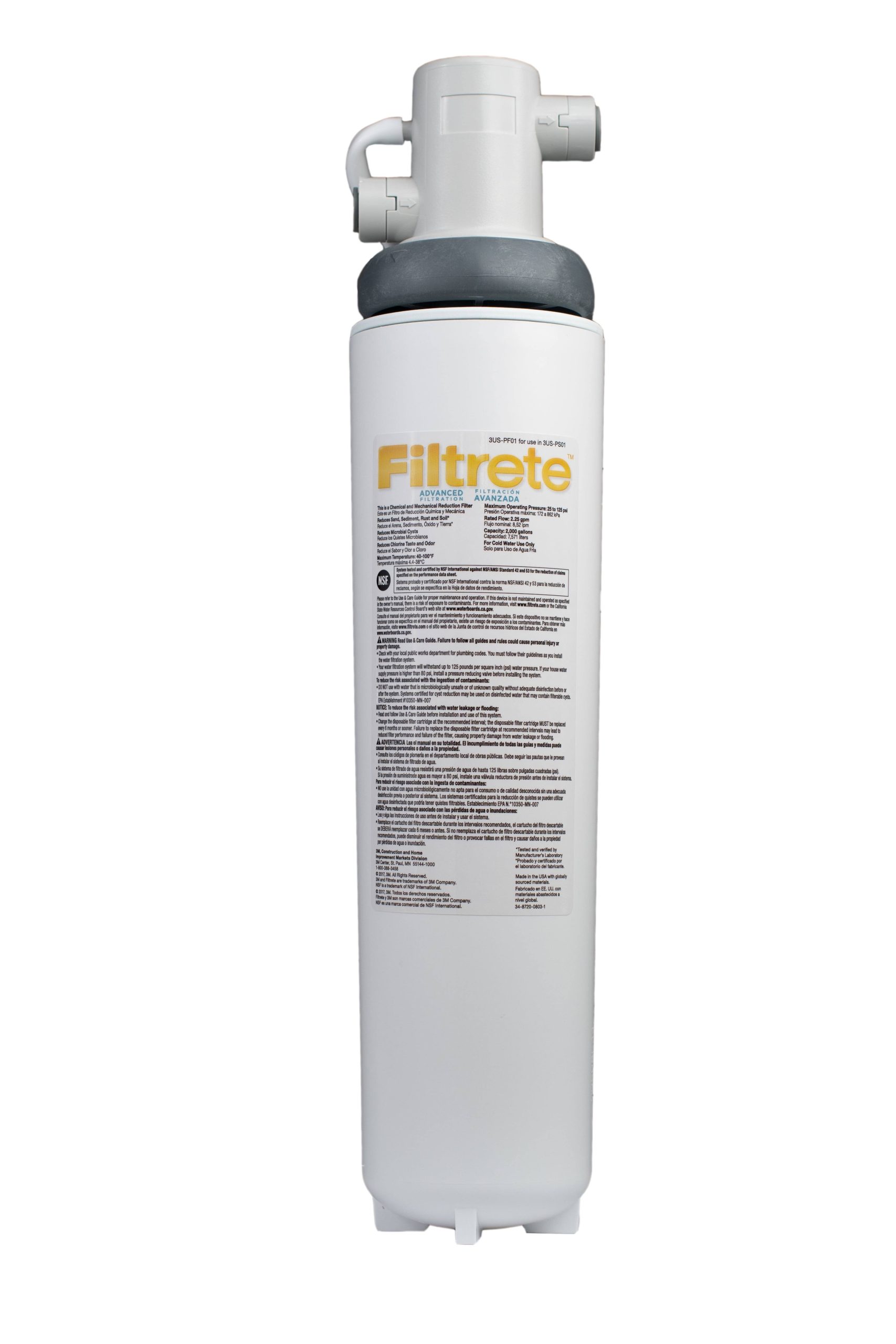 Filtrete Advanced Under Sink Water Filtration Filter - 3US-PF01