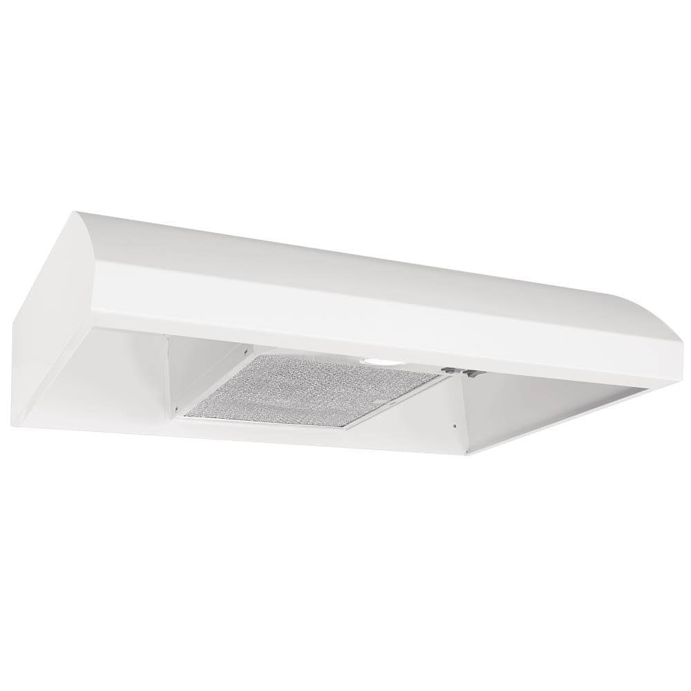 Broan 30-Inch 4-Way Convertible Under-Cabinet Range Hood, White