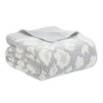 Better Homes & Gardens Gray Leopard Cozy Knit Throw Blanket, Oversized Throw, Size: 50 inch x 72 inch
