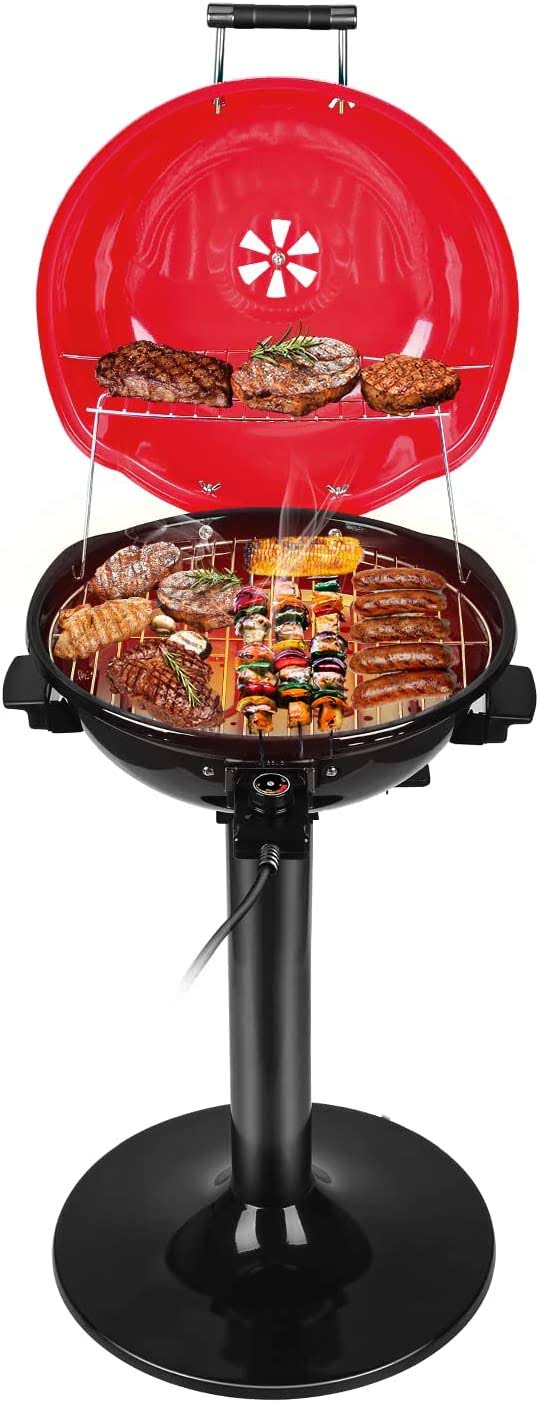 f9d76a4b04221306005225d448dfe88cb68a7998dd05438ff9034c5f18a256b4.jpg Electric BBQ Grill Techwood 15-Serving Indoor/Outdoor Electric Grill for Indoor & Outdoor Use, Double Layer Design, Portable Removable Stand Grill - Image 1