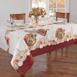 Elrene Holiday Turkey Bordered Fall Tablecloth, 60" x 120" - Multi