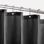 Waffle Weave Fabric Shower Curtain, 72 x 72" by mDesign