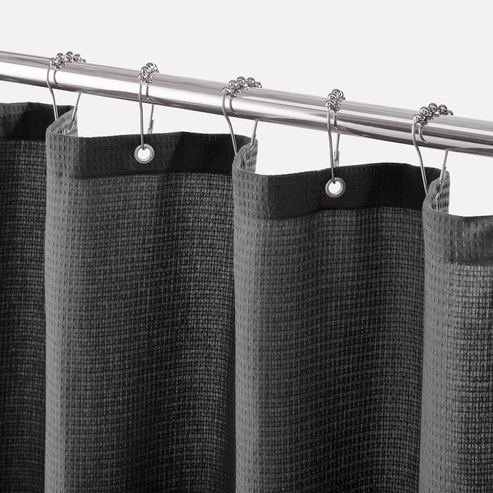 fa2a839c34c248ccc97db61a063752b6a6561854e5c58c5c9acac14cbe470cdc.jpg Waffle Weave Fabric Shower Curtain, 72 x 72" by mDesign - Image 1