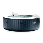 Intex Purespa Plus 6 Person Inflatable Round Hot Tub with 170 Airjets, Blue