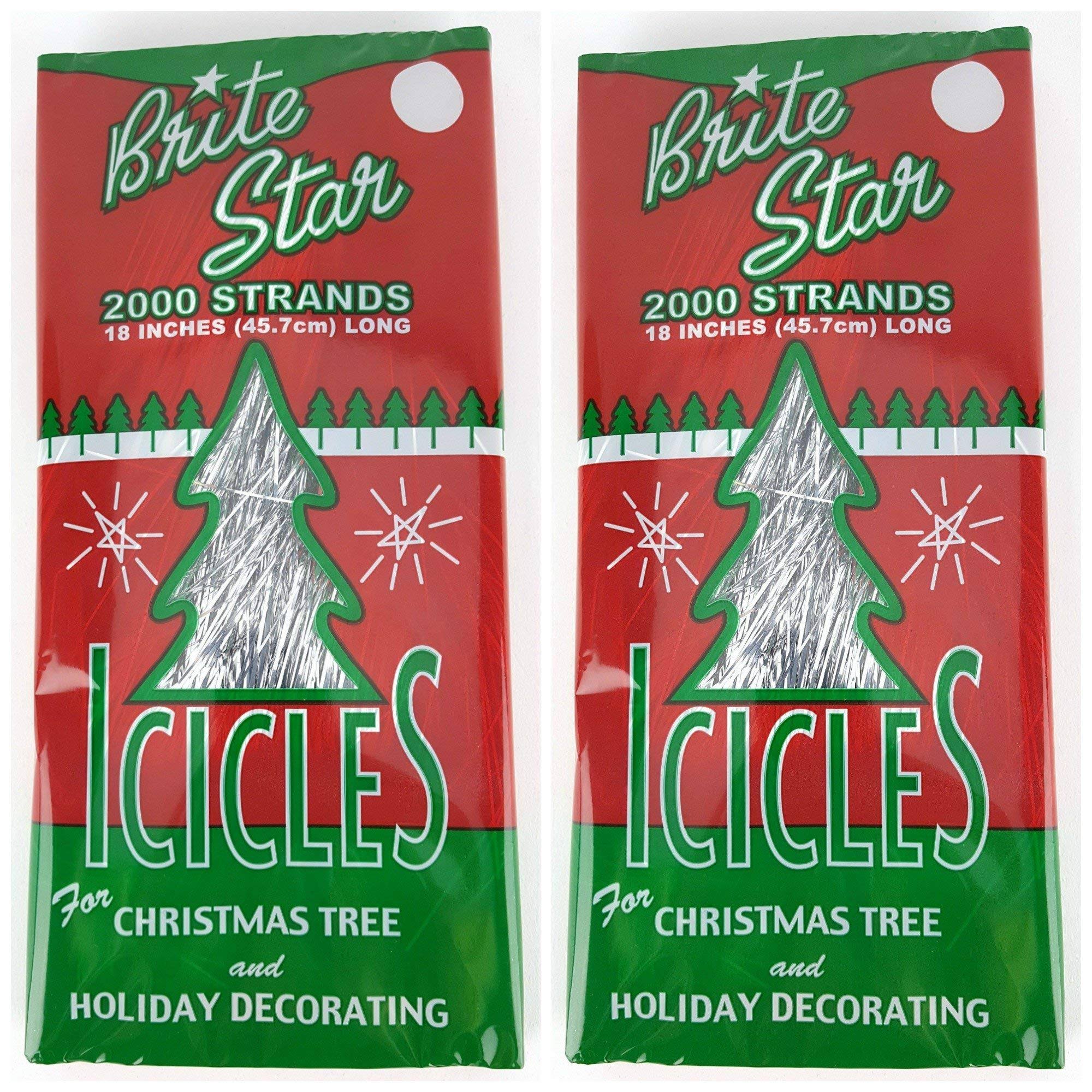 fa52b22c1626099121a462cf9de53777be33d251f18a665f5242c320b3281fbd.jpg Brite Star Silver 18-inch Icicle Tinsel - 2000 Strands (2) - Image 1