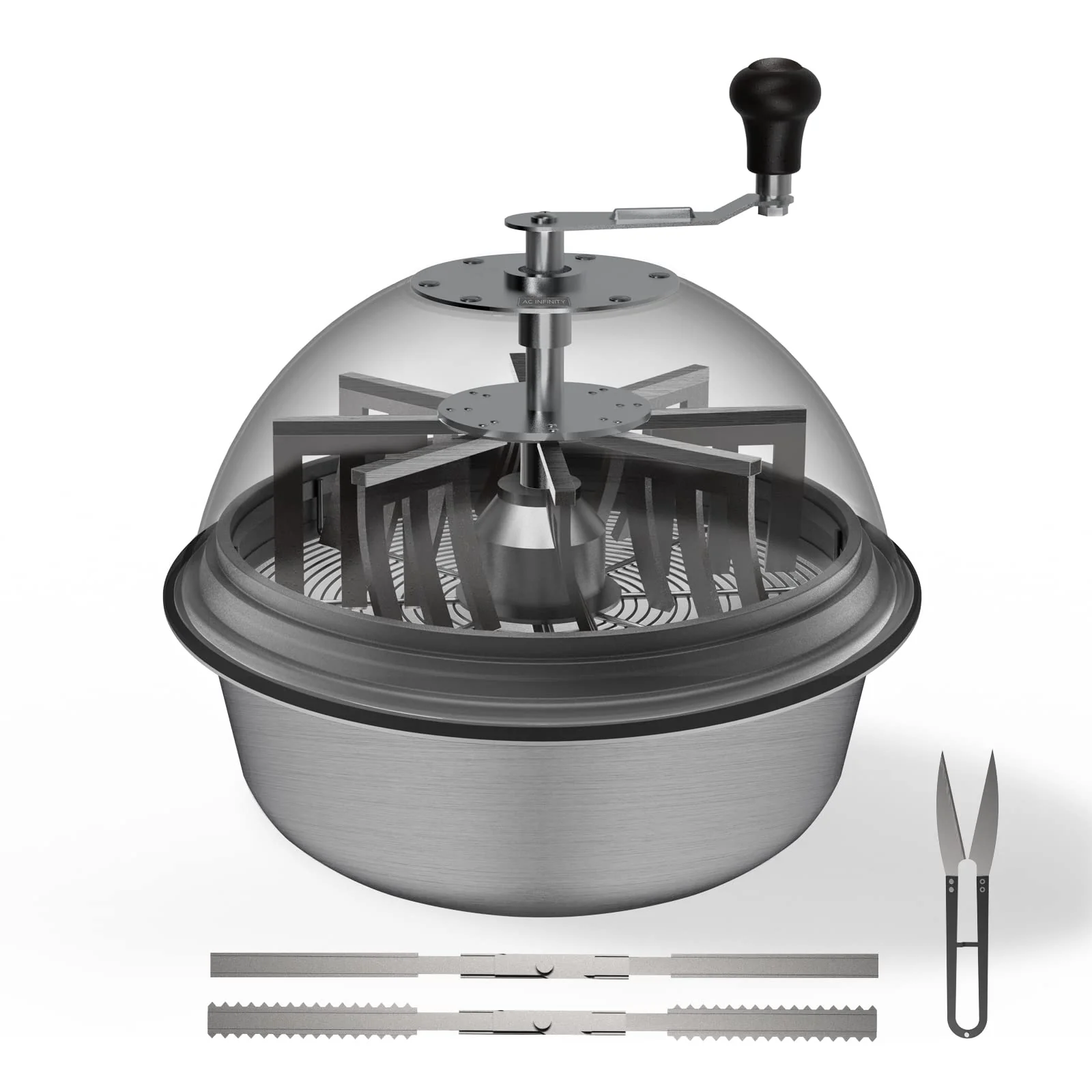 fa6574163258eccf1d8c37194c7f045935ceaa021b201076726209b773adce87.webp AC Infinity 16 Bud Leaf Bowl Trimmer with Stainless Steel Blades - Image 1