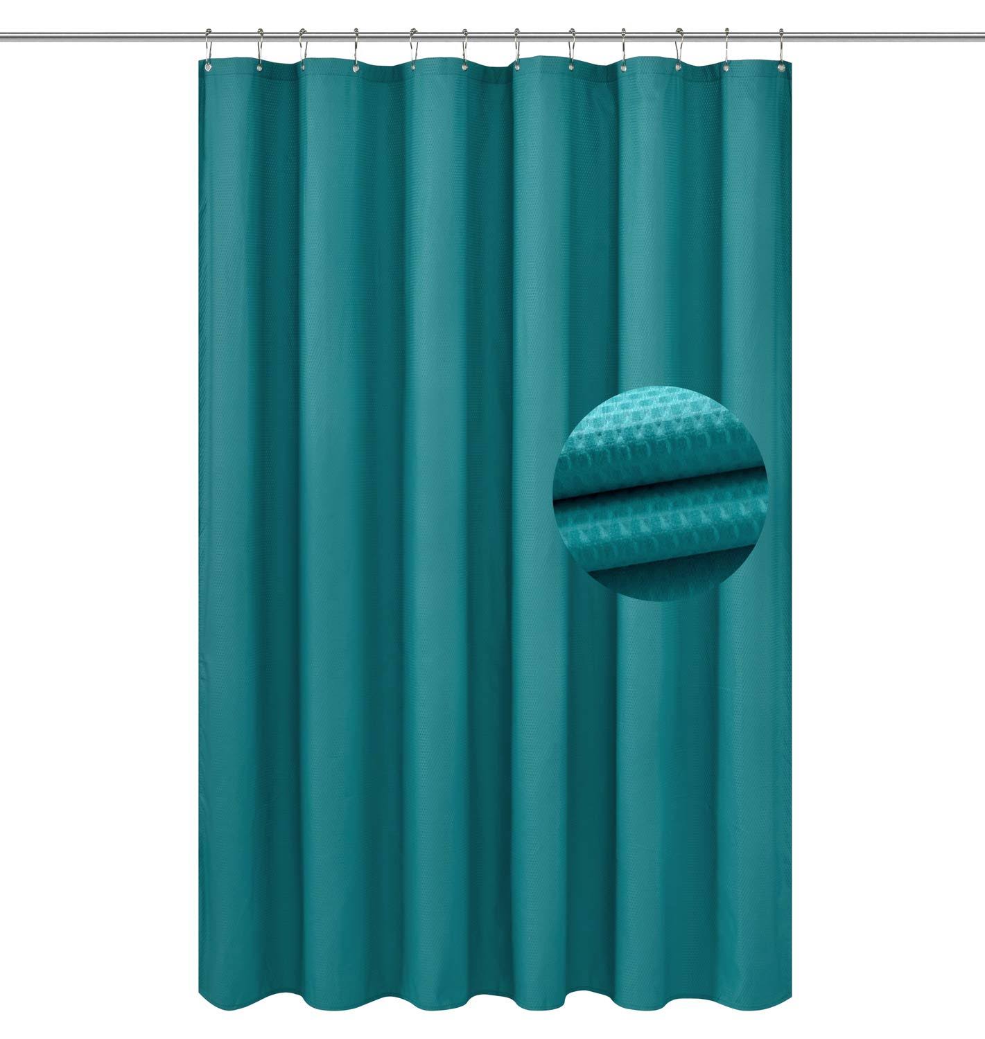 fa8e4cd5d5ff7f698132706b71b10536ef375292a930c78c1e943969948df26d-1.jpg Barossa Design Soft Microfiber Fabric Shower Liner or Curtain, Hotel Quality, Machine Washable, Water Repellent, Turquoise, 70 x - Image 1