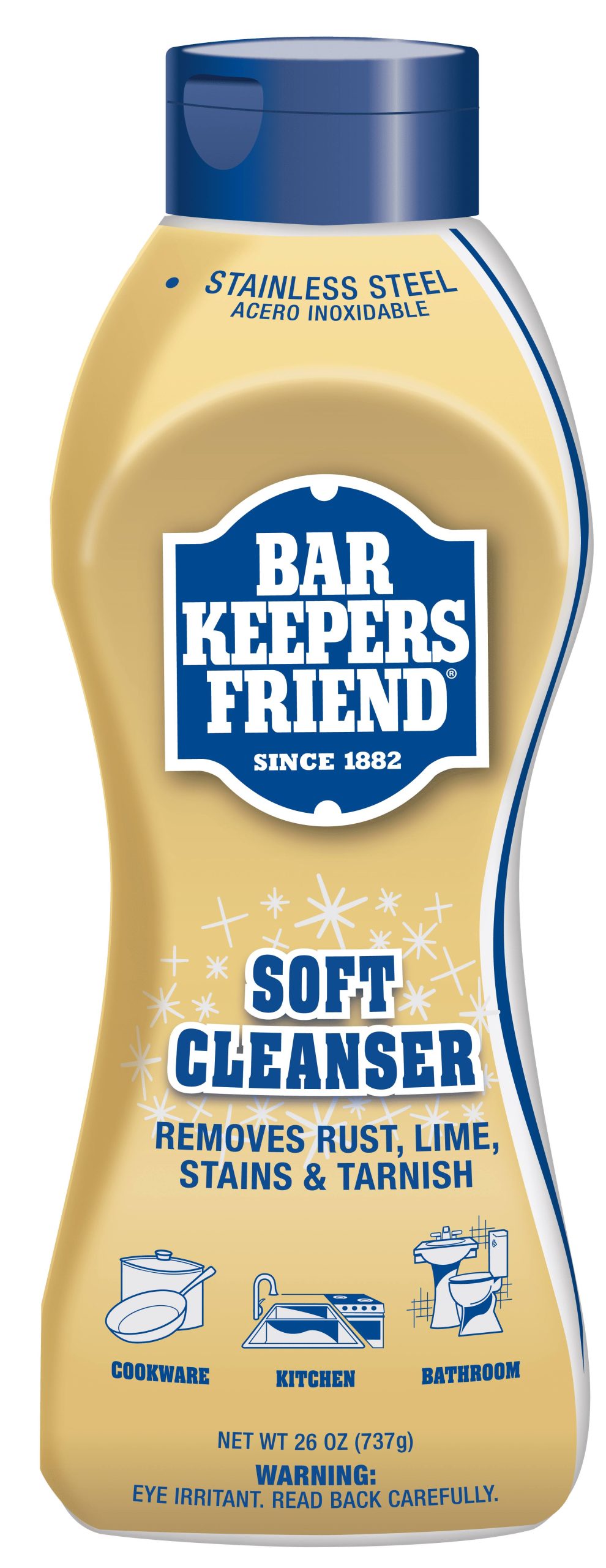 fa9292ebe3416761bec6361141cfea5ad494ec892abd489223998730f25e02e3.jpg Bar Keepers Friend Soft Cleanser - 26 oz - Image 1
