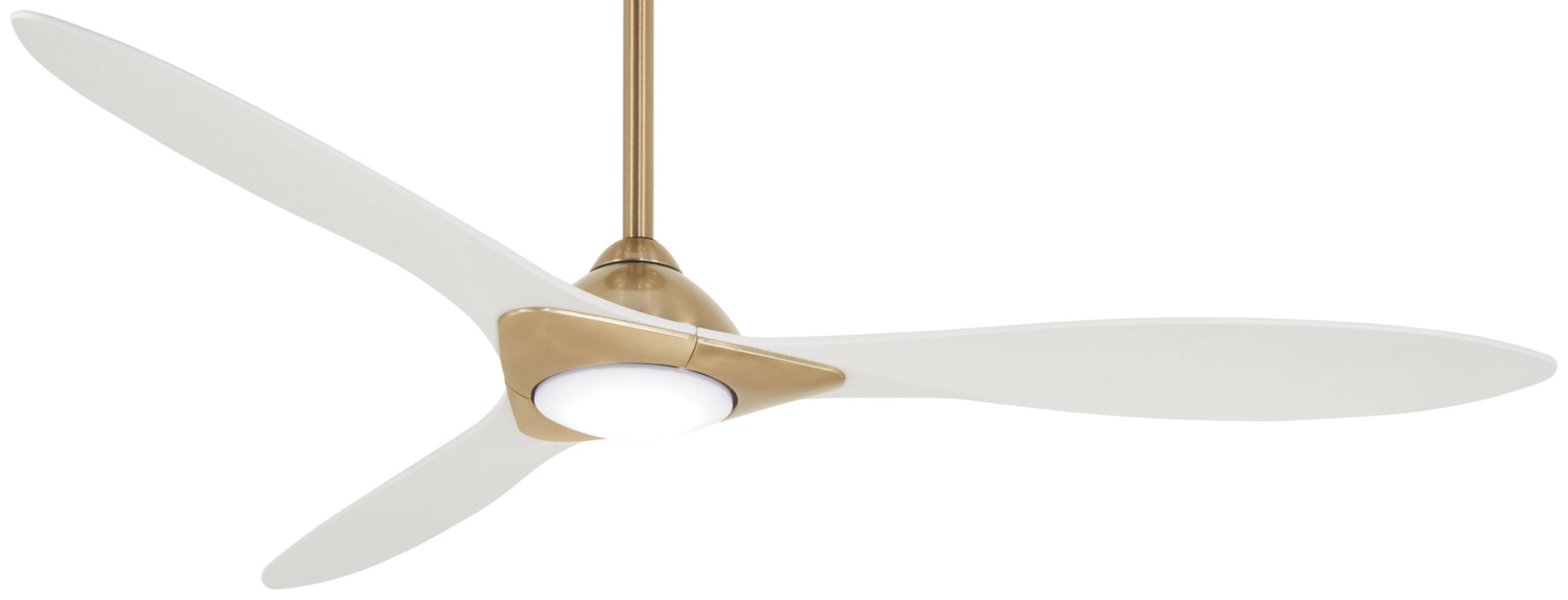 fa933e6c265a0b9e0d6ae5df12bc2e8c5d7824e8cc2791ed0c2eba2f73348d6e.jpg Minka Aire Sleek 60" Ceiling Fan in Soft Brass - Image 1