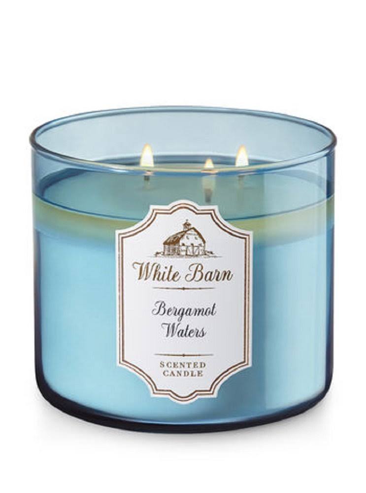 faa1205e051b4116a9d90e7e889321979a362913f6bc3c06632b2b4fe782ee52.jpg Bath & Body Works 3-Wick Candle in Bergamot Waters, Blue - Image 1