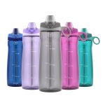 Pogo Tritan Water Bottle with Soft Straw Grey 32 oz