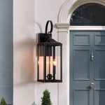 25.7"H 2-Light Large Outdoor Bronze Exterior Wall Lantern Sconce Light - Bronze with Gold Highlight