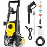 VEVOR Electric Pressure Washer, 2000 psi, Max. 1.76 GPM Power Washer w/ 30 ft Hose, 5 Quick Connect Nozzles, Foam Cannon, Portable to Clean Patios,