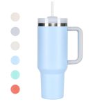 HIMALU 40oz Tumbler with Handle, Straw, Lid, Stainless Steel Vacuum Insulated Water Bottle Adventure Travel Mug Quencher for Iced Coffee, Hot or