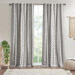 INK + IVY Imani Chenille Stripe Window Curtain, Grey