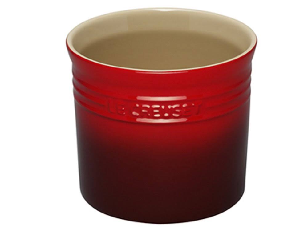 fb10ef4300d582be3397d803b53906795f34832cd0aea82b7293cfa810027787.jpg Le Creuset Stoneware Utensil Crock - Image 1