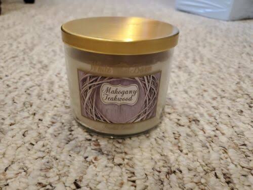 fb22448c0bb5501fb3b7cd9386d9ed88b0083b1f9004d65270fc029a025a8832.jpg Bath & Body Works 3-Wick Candle in Mahogany Teakwood High Intensity - Image 1