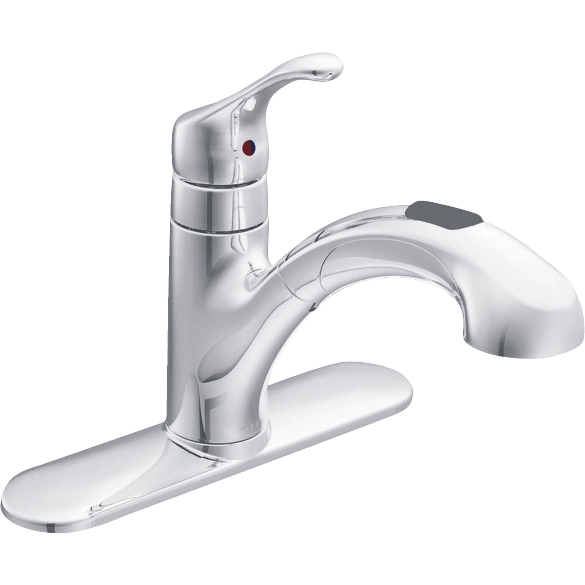 fb380aa342d3dac3e1e1f70b0d5ea647fdb4c6d94f23f7741ad8c0649fe114ac.jpg Moen Ca87316c Renzo Single Handle Pullout Kitchen Faucet Chrome - Image 1