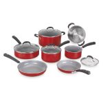 Cuisinart 11-Piece Ceramica XT Nonstick Cookware Set, Red