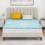 3 inch Full Cooling Gel Infused Mattress Topper, Memory Foam Mattress Topper, Blue