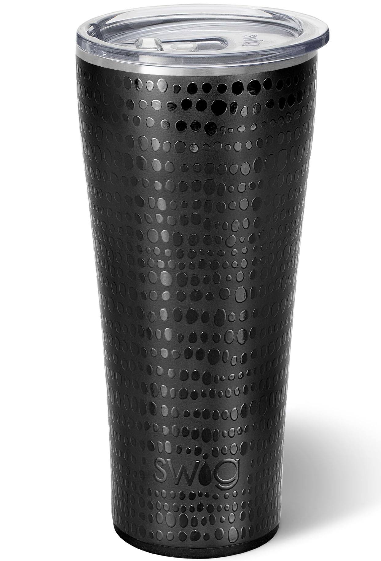 fb617e4b27b5c3b94bbb32a02cc176d968e78af48e99439df31212f82a8c2c62.jpg Swig Life Tumbler - Glamazon Onyx Insulated Stainless Steel - 32oz - Dishwasher Safe with A Non-Slip Base - Image 1