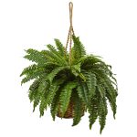 Nearly Natural 29-in Green Artificial Boston Fern Plants | 6931